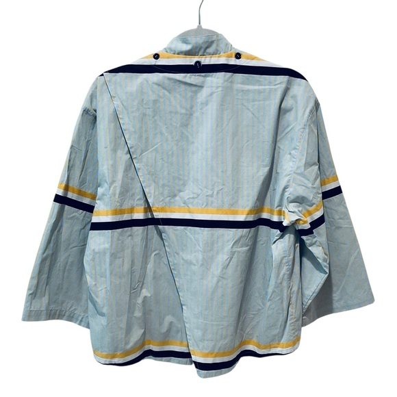Henrik Vibskov Striped Colorblock Shirt 3/4 Sleeve Avant Garde XS - Picture 3 of 8